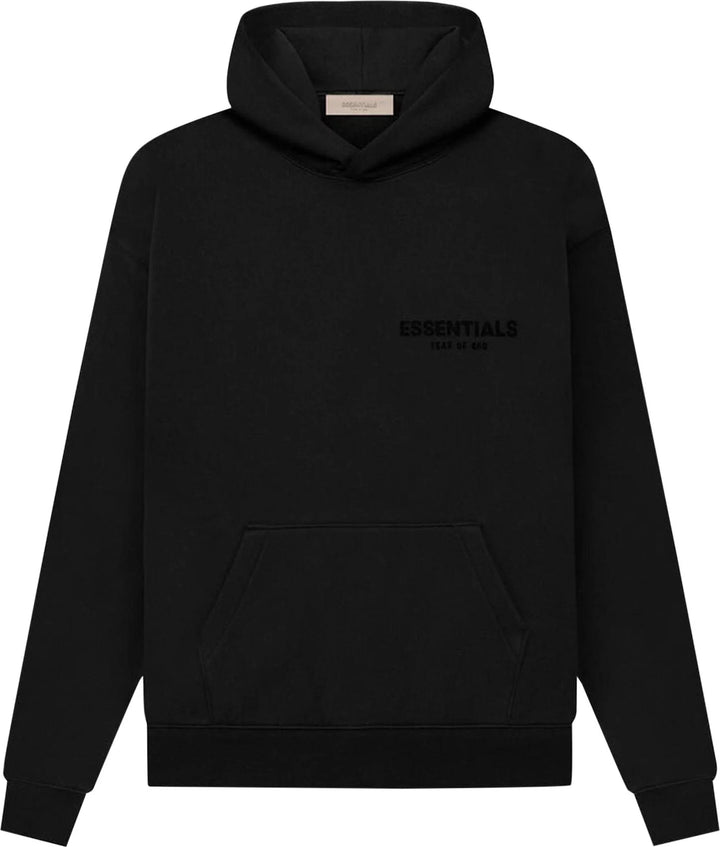 Fear of God: ESSENTIALS Pullover Black Hoodie 'Stretch Limo' (SS22)
