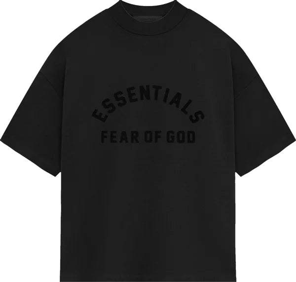 Fear of God Essentials Heavy Jersey T-Shirt - Jet Black (SS24)