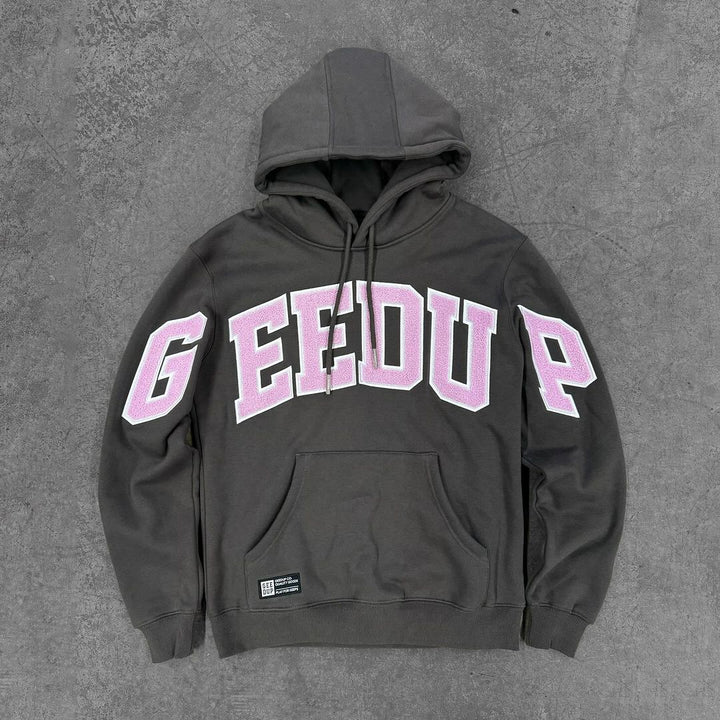 Geedup Team Logo Hoodie Charcoal/Dusty Pink (Autumn Del.1/24)