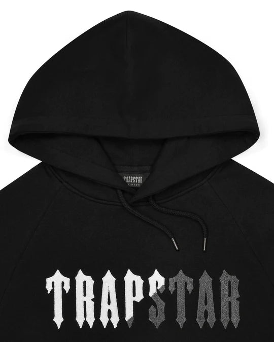 Trapstar Decoded Chenille Hooded Tracksuit - Black/Grey