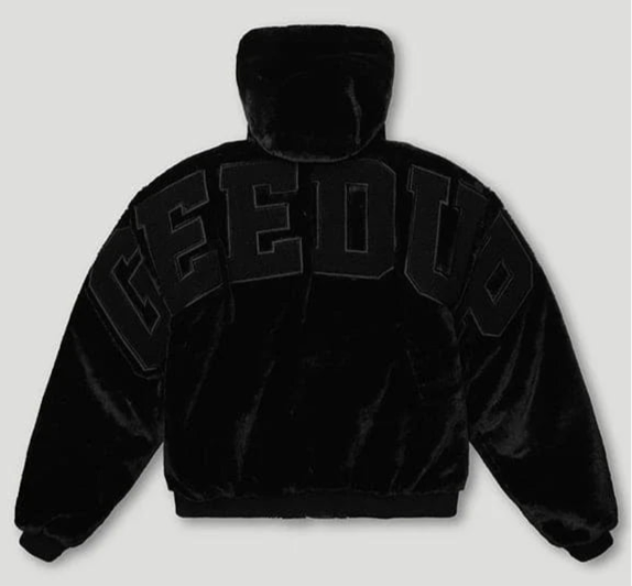 GEEDUP HANDSTYLE/TEAM LOGO FUR JACKET BLACK