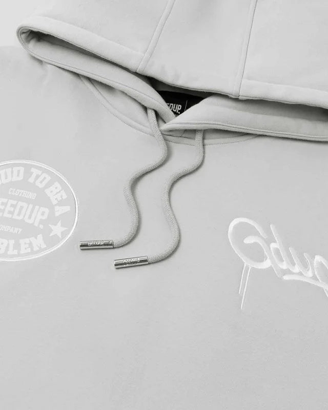 Geedup Proud To Be A Problem Hoodie Grey/White