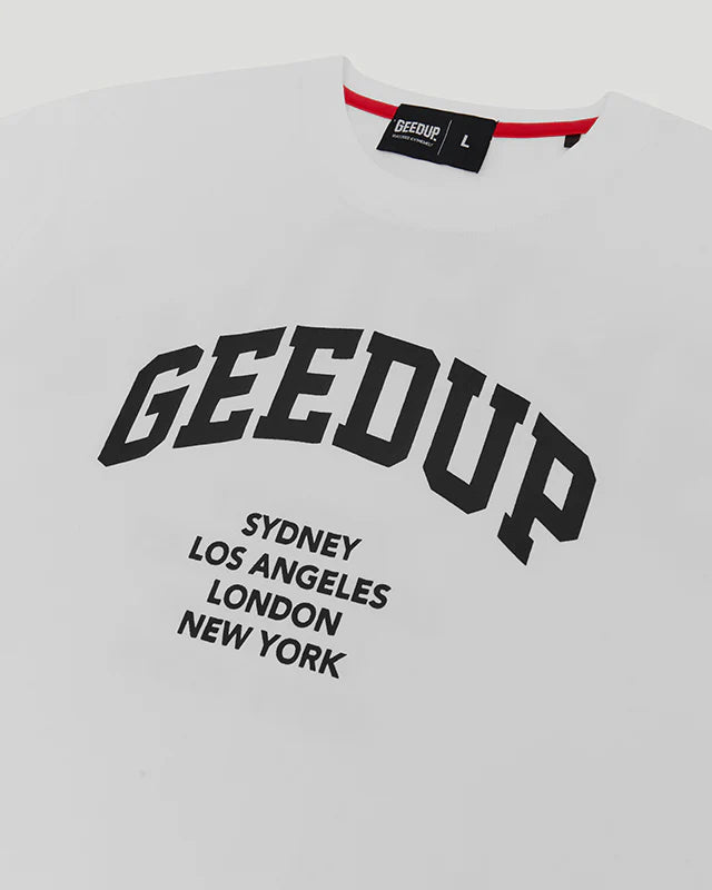 GEEDUP Cities T-Shirt White/Black