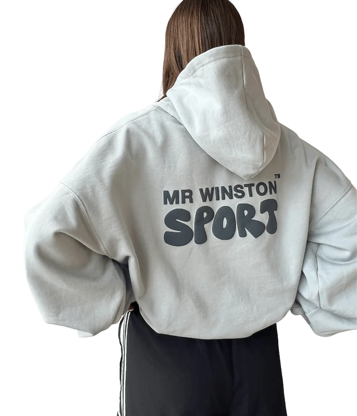 Sweat à capuche Mr Winston 'Soft Grey Puff'