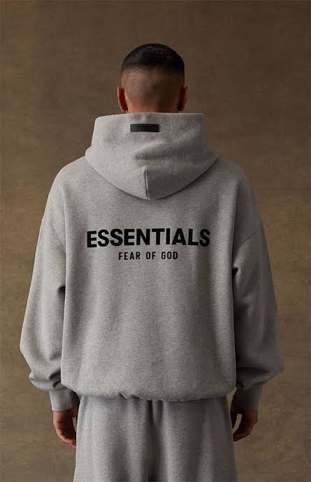 Dark grey essentials hoodie sale