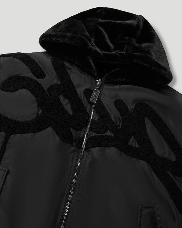 GEEDUP Handstyle/Team Logo Fur Jacket Black