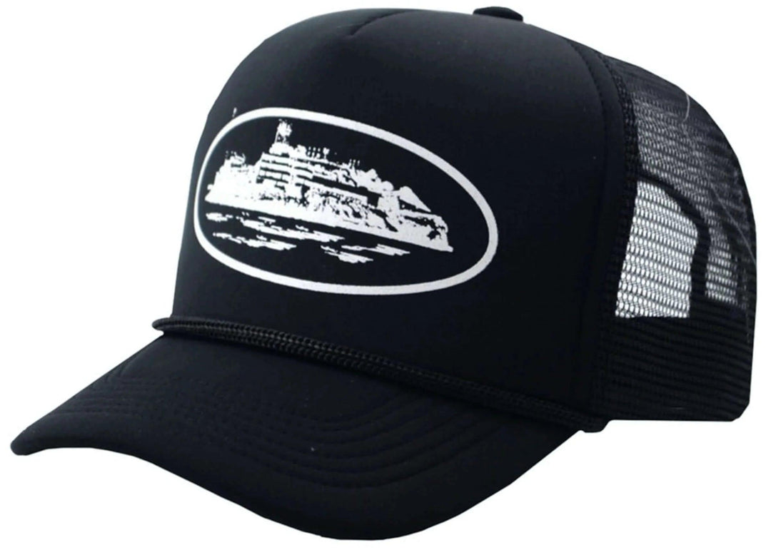 Corteiz Alcatraz Trucker Hat 'Black' - SOLE AU