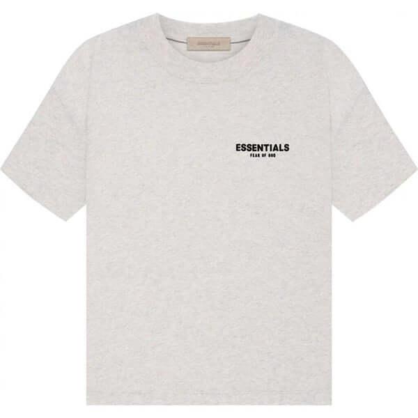 Fear of God: ESSENTIALS Logo Tee 'Light Oatmeal' (SS22) - SOLE AU