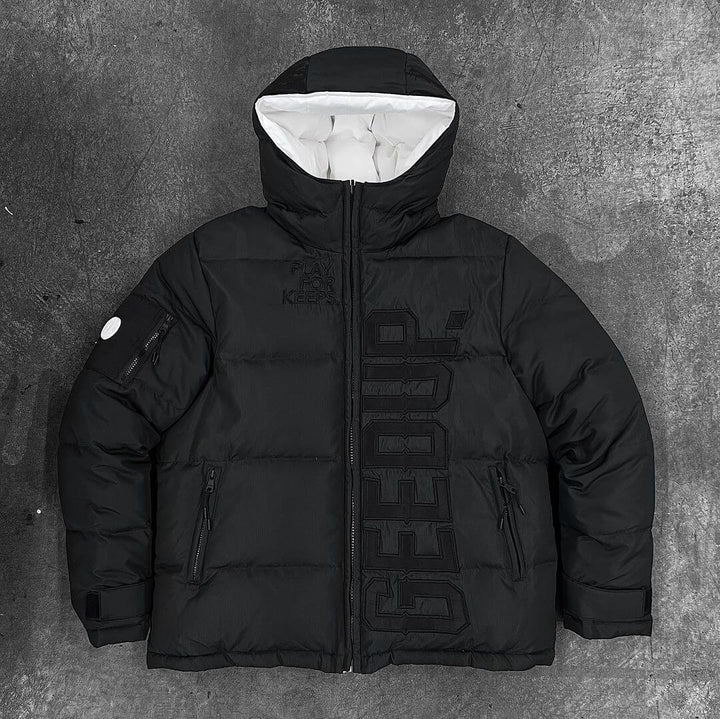 GEEDUP Core Logo Reversible Puffer Jacket Black/White (Winter INJ.1/23) - SOLE AU
