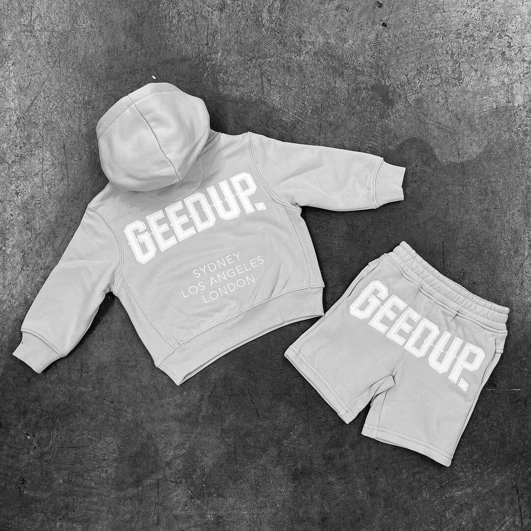 GEEDUP Kids Cities Tracksuit Set 'Grey' (Spring Del. 1/23) - SOLE AU