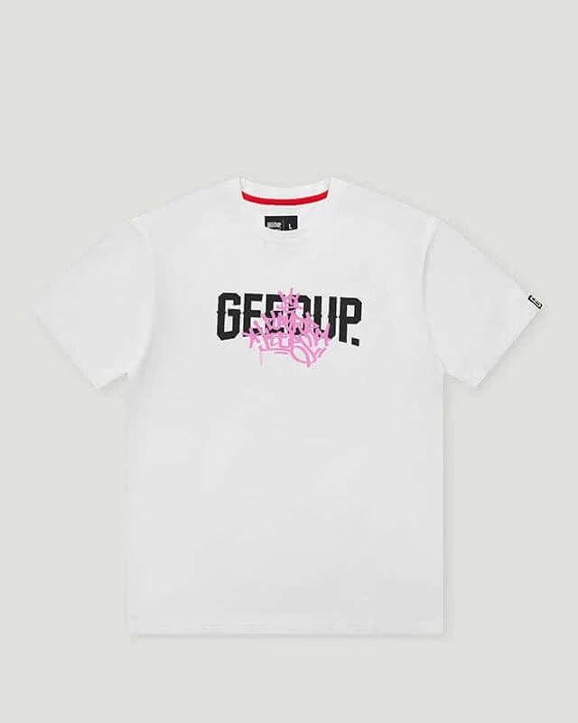 Geedup PFK Graffiti T-Shirt White/Pink - SOLE AU