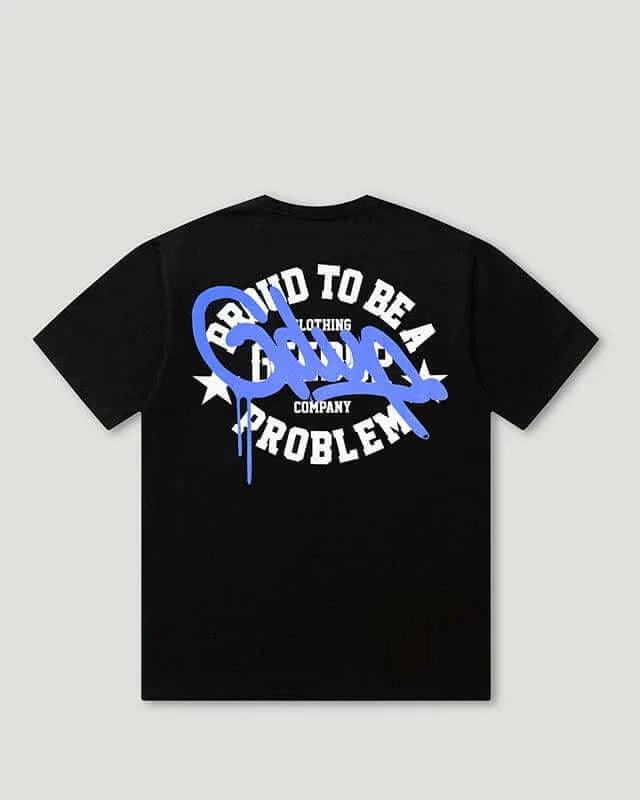 GEEDUP ‘Proud To Be A Problem’ T-Shirt Black/Blue - SOLE AU