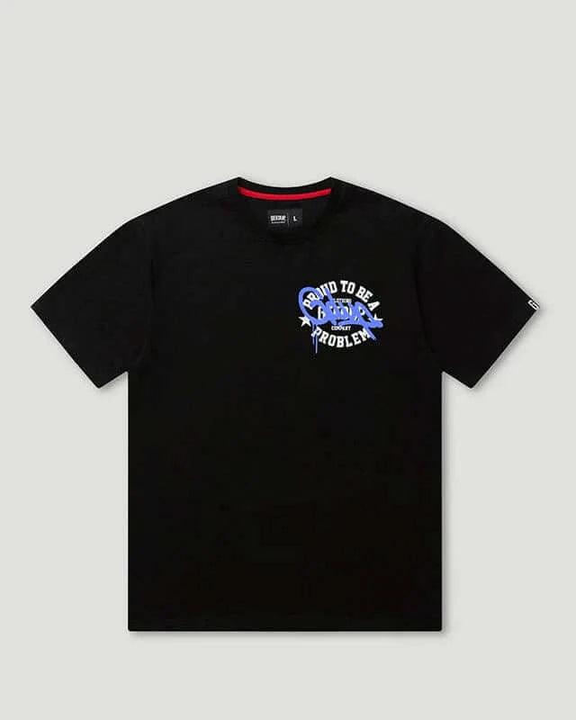 GEEDUP ‘Proud To Be A Problem’ T-Shirt Black/Blue - SOLE AU