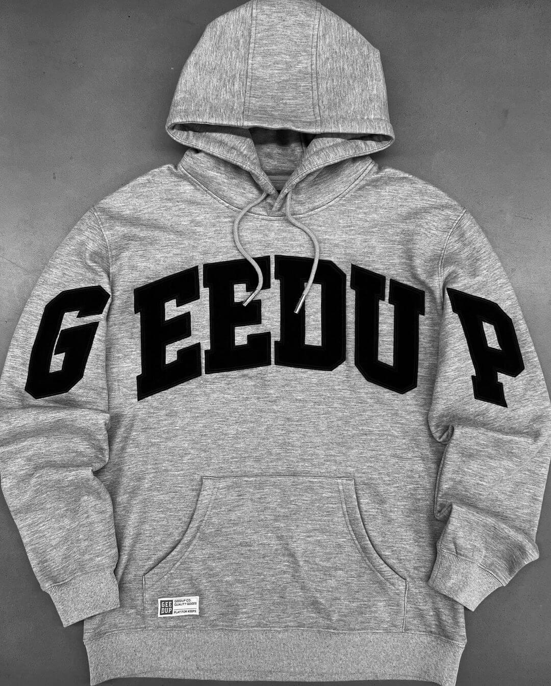 GEEDUP Team Logo Hoodie Grey Marle/Black (Winter Del. 1/23) - SOLE AU