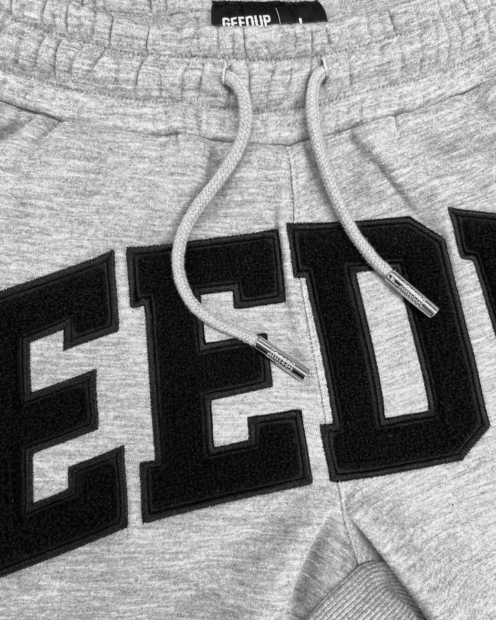 GEEDUP Team Logo Trackpants Grey Marle/Black (Winter Del. 1/23) - SOLE AU