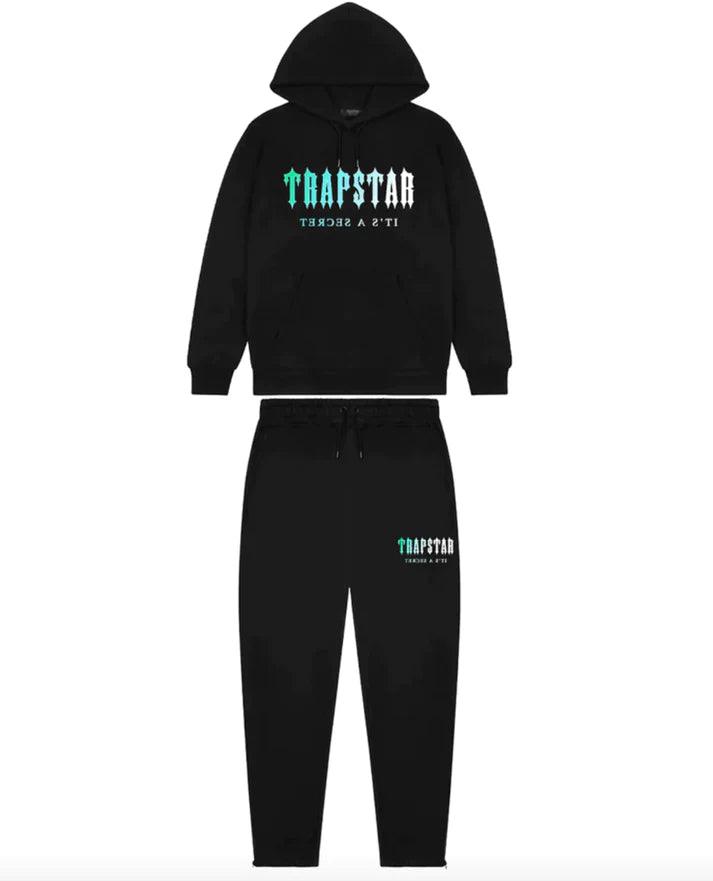 Trapstar Decoded Tracksuit 'Black/Teal' - SOLE AU