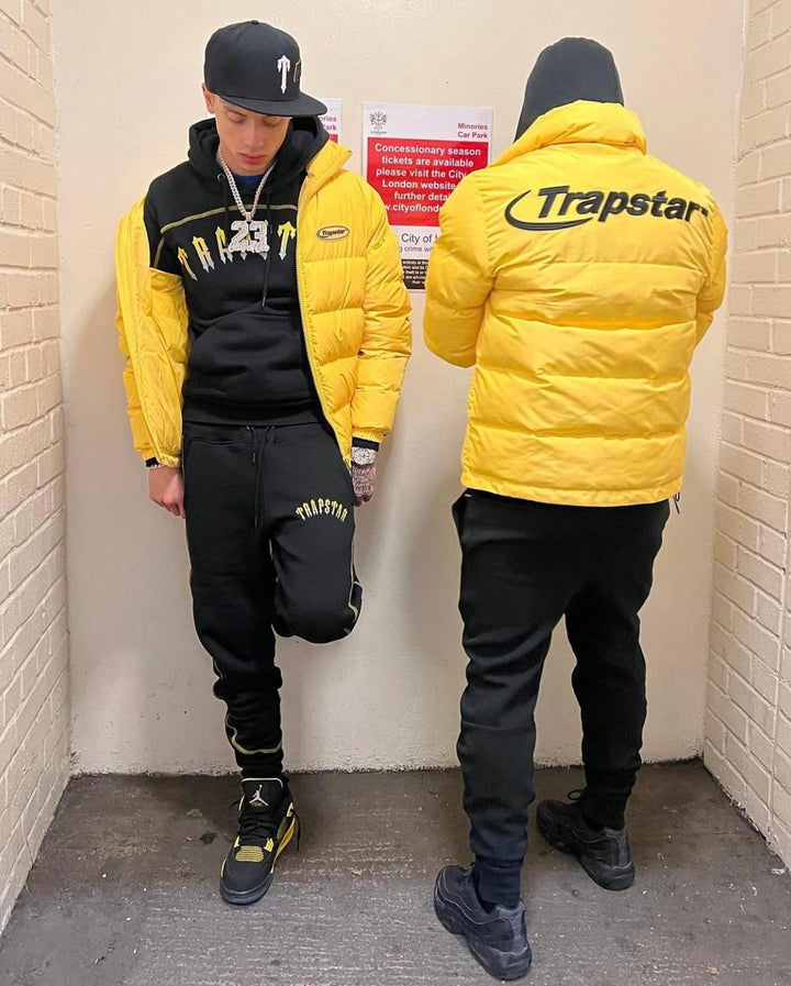 Trapstar X Central Cee Tracksuit 'Black/Yellow' - SOLE AU